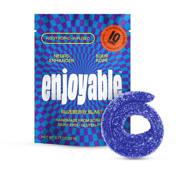 Enjoyable Neuro Enhancer Sour Rope - Blueberry Blast Flavor