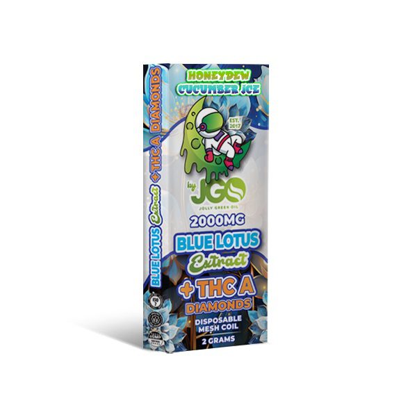 JGO Blue Lotus + THCa Disposable Vape Pen 2 Grams - Honeydew Cucumber Ice Flavor