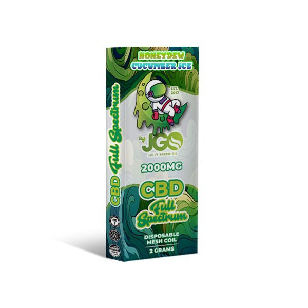 JGO Full Spectrum CBD Disposable Vape Pen 2 Grams - Honeydew Cucumber Ice Flavor