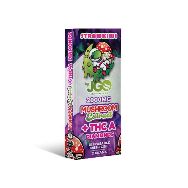 JGO Mushroom Extract + THCa Disposable Vape Pen 2 Grams - Strawkiwi Flavor