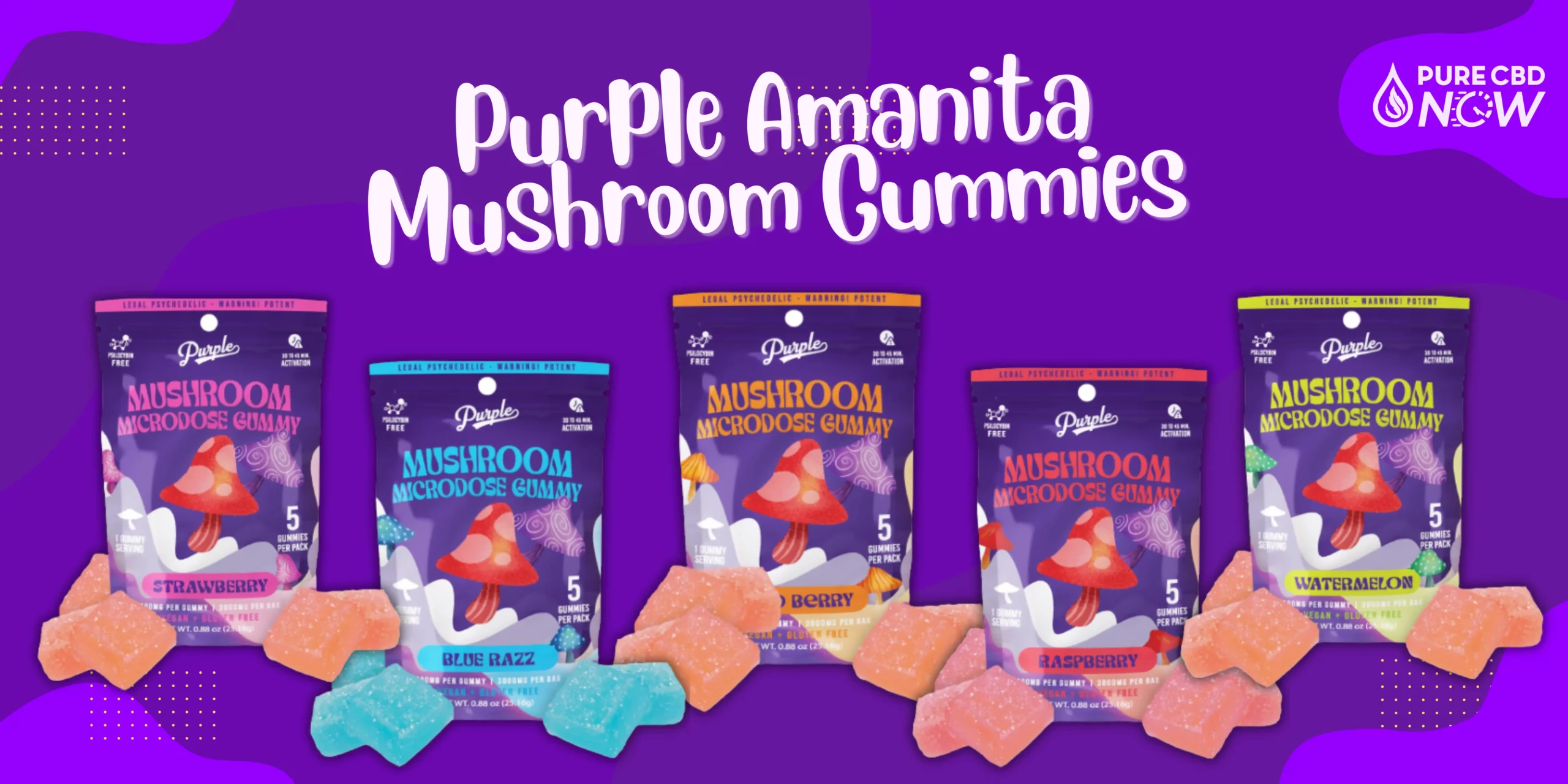 purple amanita mushroom gummies review