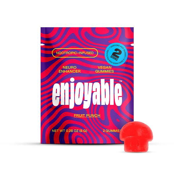 Enjoyable Neuro Enhancer Vegan Gummies 2 pack - Fruit Punch flavor