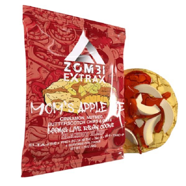 Zombi Extrax Blackout Blend Cookie 500mg - blend of 6 powerful cannabinoids: delta-8 THC, delta-10 THC, THC-B, THC-P, PHC, and THC-X - Mom's Apple Pie flavor