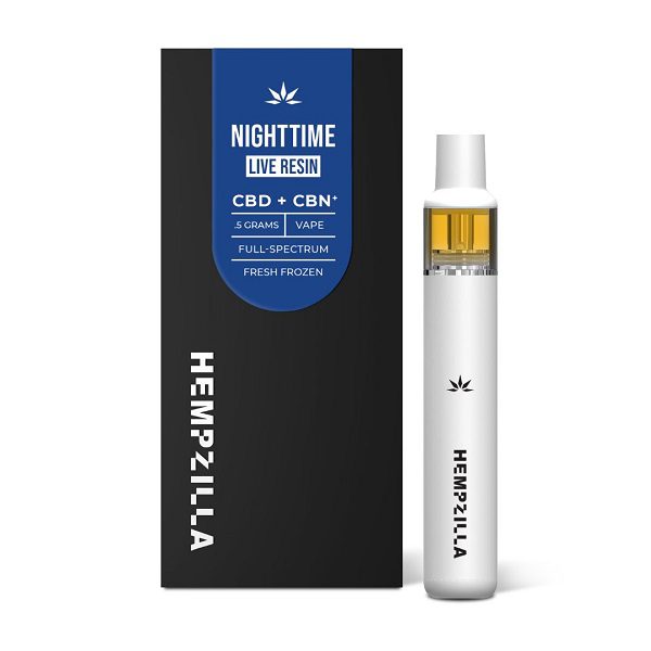 Hempzilla CBD Live Resin 0.5G Vape Pens - Nighttime (CBD+CBN)