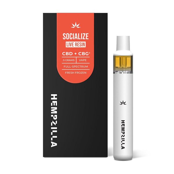 Hempzilla CBD Live Resin 0.5G Vape Pens - Socialize (CBD+CBG)