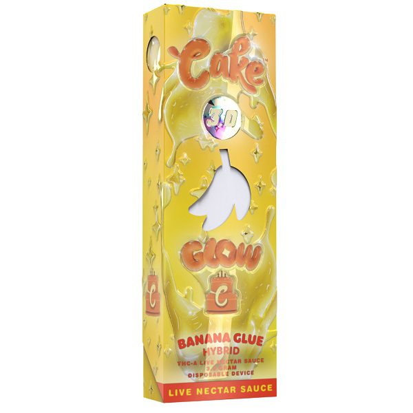 Cake Glow THC-A Disposable Vape Pen 3 Grams - Banana Glue (Hybrid) Strain