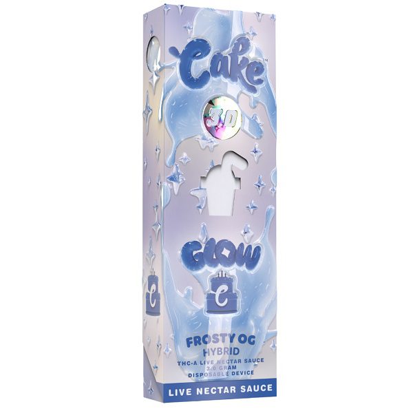 Cake Glow THC-A Disposable Vape Pen 3 Grams - Frosty OG (Hybrid) Strain