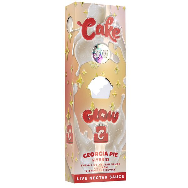 Cake Glow THC-A Disposable Vape Pen 3 Grams - Georgia Pie (Hybrid) Strain