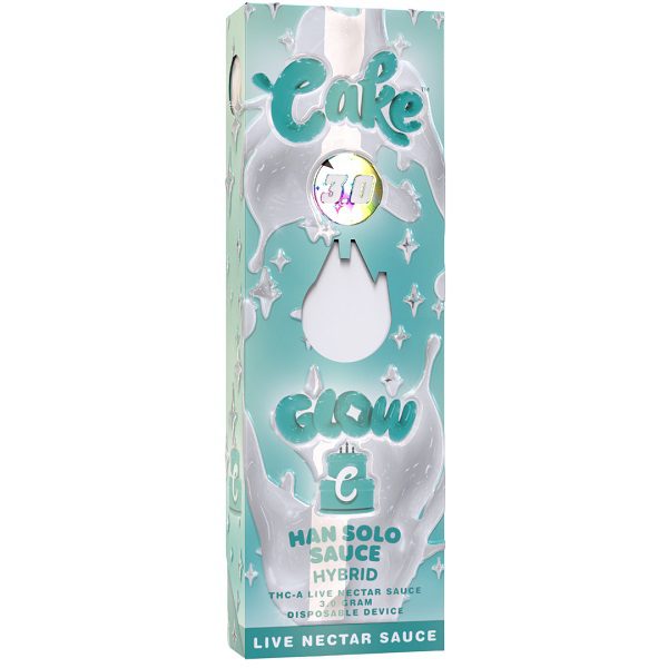 Cake Glow THC-A Disposable Vape Pen 3 Grams - Han Solo Sauce (Hybrid) Strain