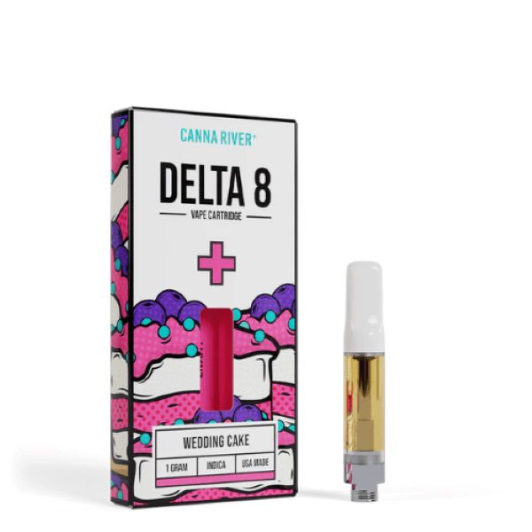 Canna River Delta 8 Vape Cartridge 1G - Wedding Cake (Indica)