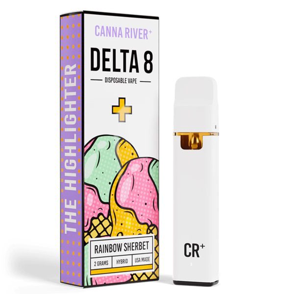 Canna River Highlighter Delta 8 Disposable 2G - Rainbow Sherbet (Hybrid)