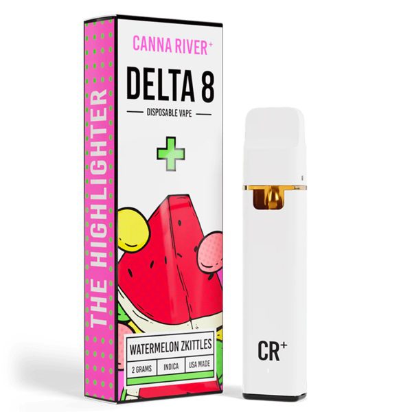 Canna River Highlighter Delta 8 Disposable 2G - Watermelon Zkittles (Indica)