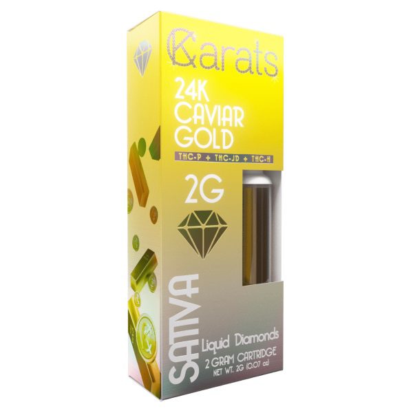 Carats Liquid Diamonds Cartridge 2 Grams - 24k Caviar Gold (Sativa)