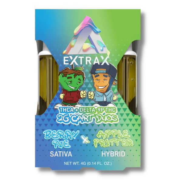 Delta Extrax Adios Cartridge 2G | 2pk - Berry Pie (Sativa) x Apple Fritter (Hybrid)