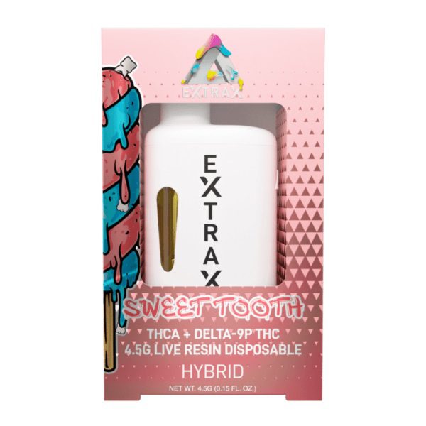 Delta Extrax Adios Preheat Disposable Vape pens 4.5G - Sweet Tooth (Hybrid)