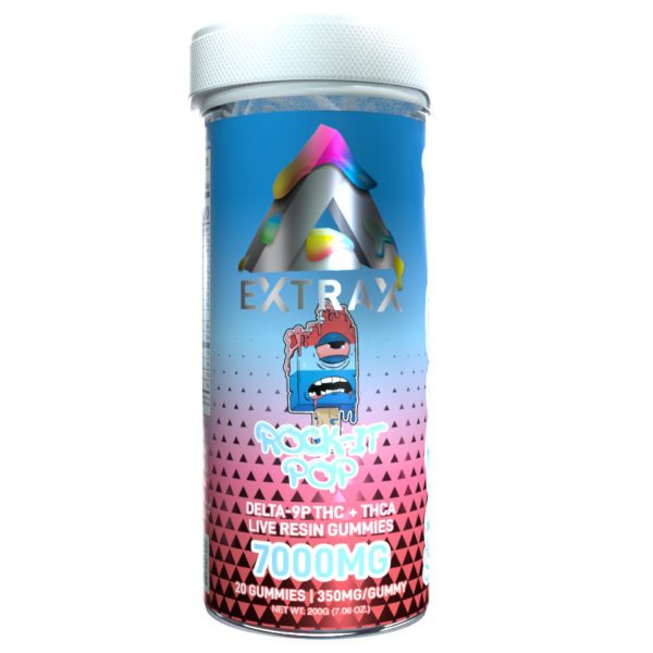 Delta Extrax Adios Gummies 7000mg - Rock-it Pop Flavor