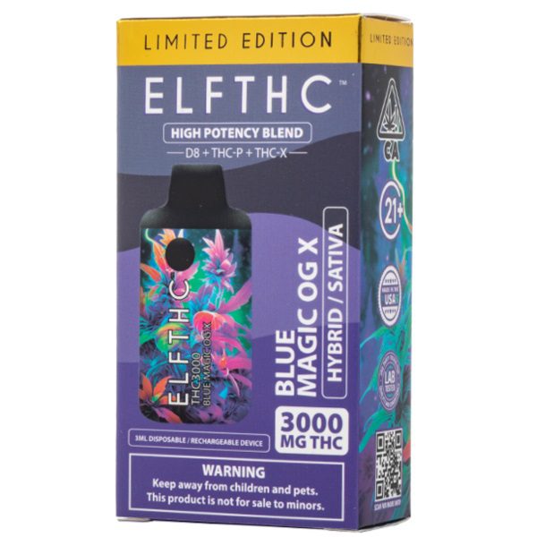 ELF THC High Potency Blend Disposable 3G - Blue Magic OG X (Hybrid/Sativa)