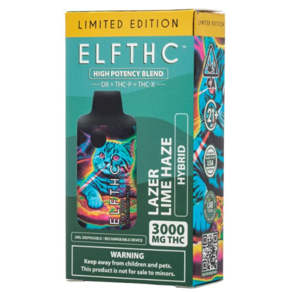 ELF THC High Potency Blend Disposable 3G - Lazer Lime Haze (Hybrid)