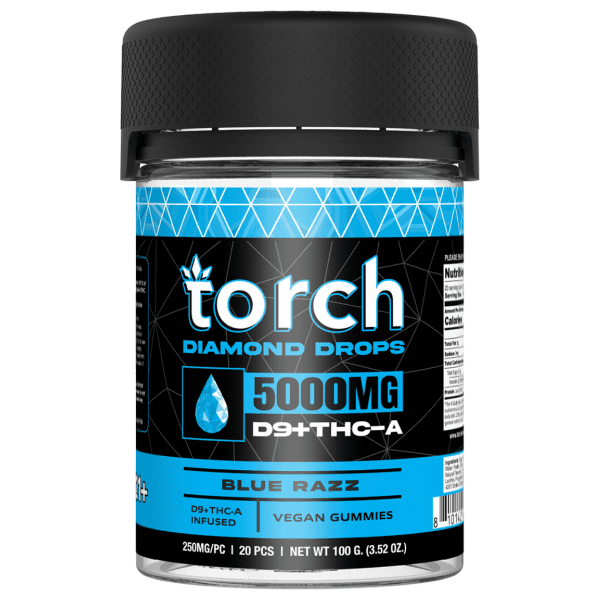 Torch Diamond Drops Gummies 5000mg - Blue Razz