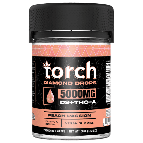 Torch Diamond Drops Gummies 5000mg - Peach Passion