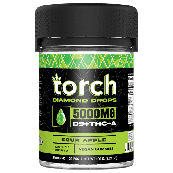 Torch Diamond Drops Gummies 5000mg - Sour Apple