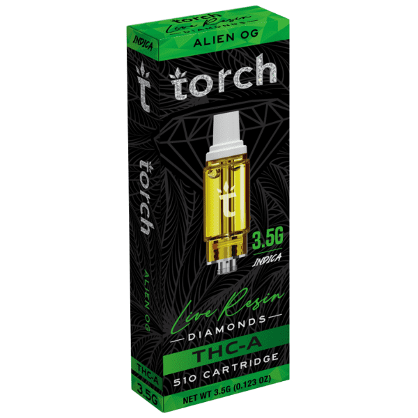 Torch Live Resin Diamonds Cartridge 3.5G - Alien OG (Indica)