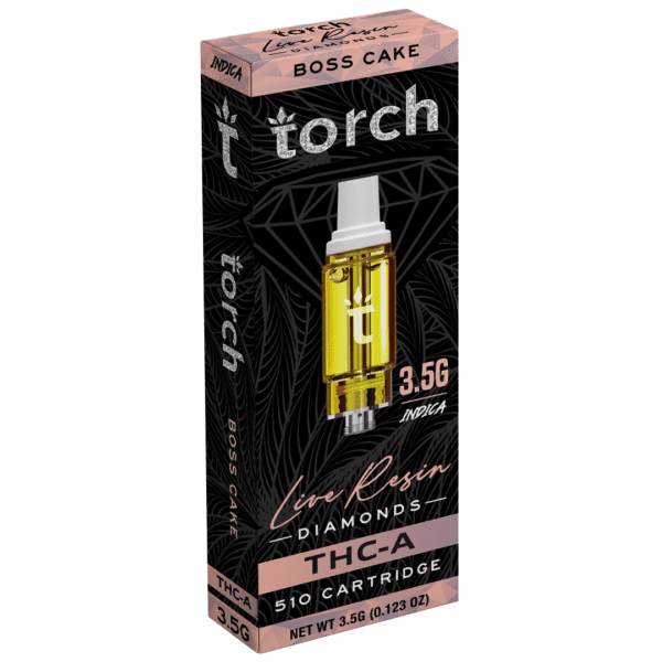 Torch Live Resin Diamonds Cartridge 3.5G - Boss Cake (Indica)