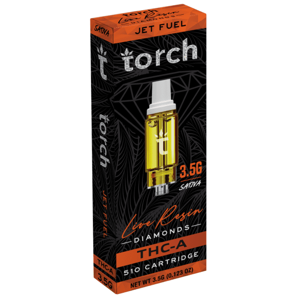 Torch Live Resin Diamonds Cartridge 3.5G - Jet Fuel (Sativa)