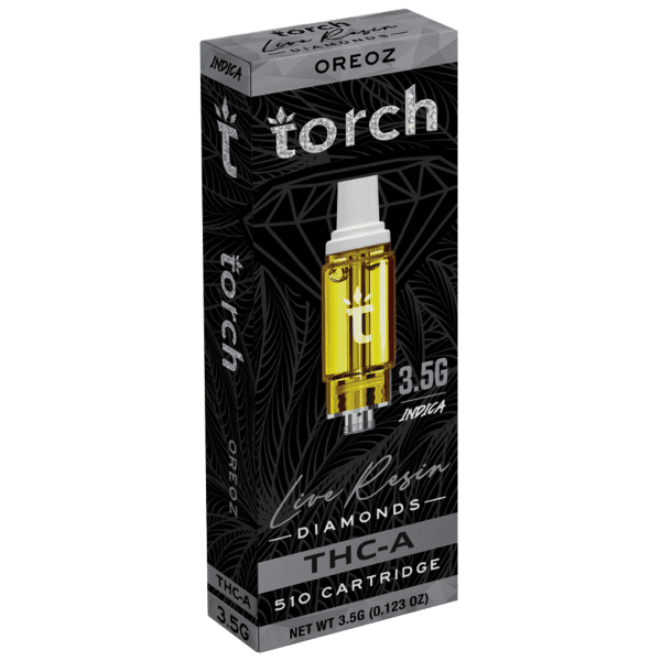 Torch Live Resin Diamonds Cartridge 3.5G - Oreoz (Indica)