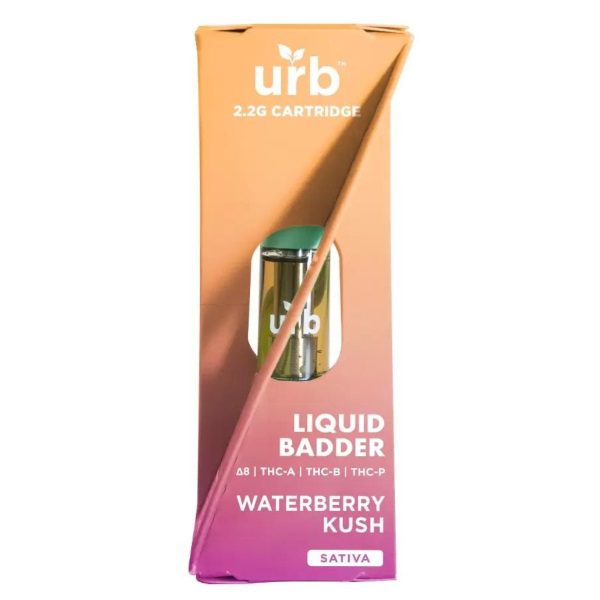 URB Liquid Badder Cartridge 2.2G infused with D8, THCA, THCB, & THCP - Waterberry Kush (Sativa)