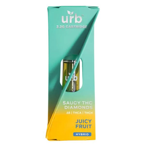 URB Saucy THC Diamonds Cartridge 2.2G - Juicy Fruit (Hybrid)