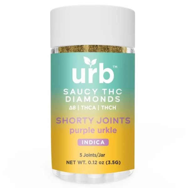 URB Saucy THC Diamonds Shorty Joints 3.5G | 5ct - Purple Urkle (Indica)